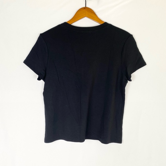 Bleusalt The Perfect T in Black Crewneck Hip Length Casual Classic Soft Stretchy - Picture 2 of 4
